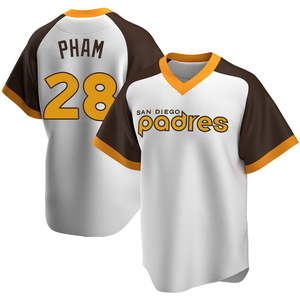 Men's Tommy Pham San Diego Padres Replica White Home Cooperstown Collection Jersey